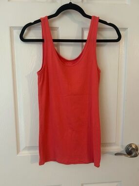 Time and Tru Coral Scoop Neck Tank Top